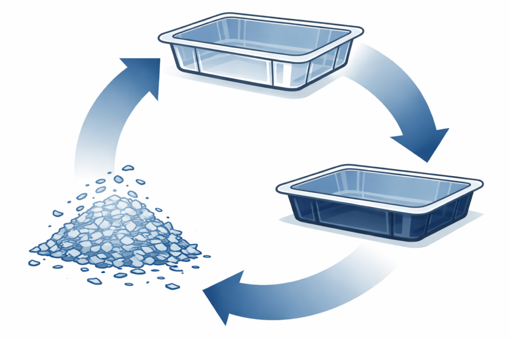 Recyclage barquette plastique